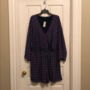 Lane Bryant Long Sleeved Romper w/ Pockets